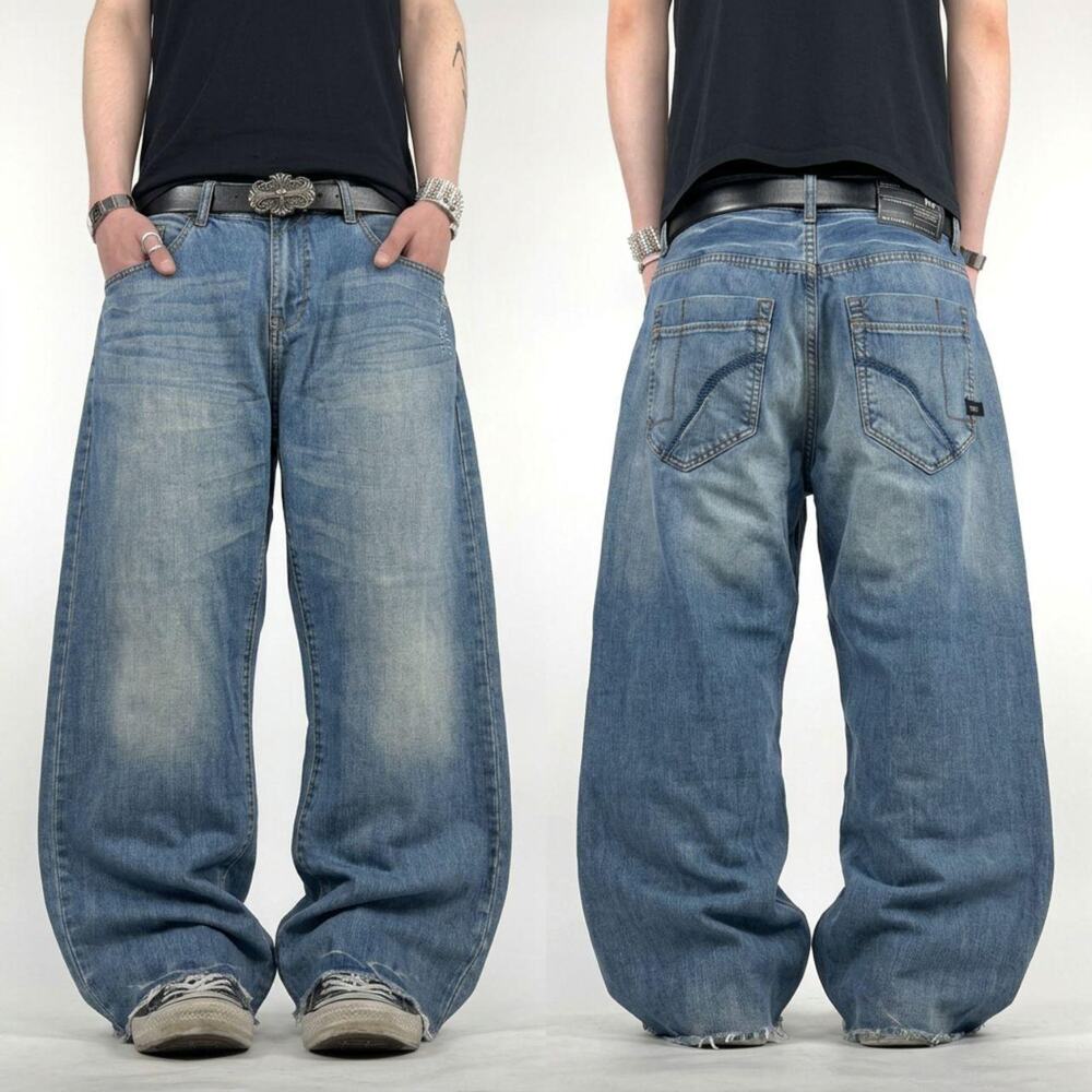 Vintage y2k faded skater baggy archive rocawear stonewash rare jeans